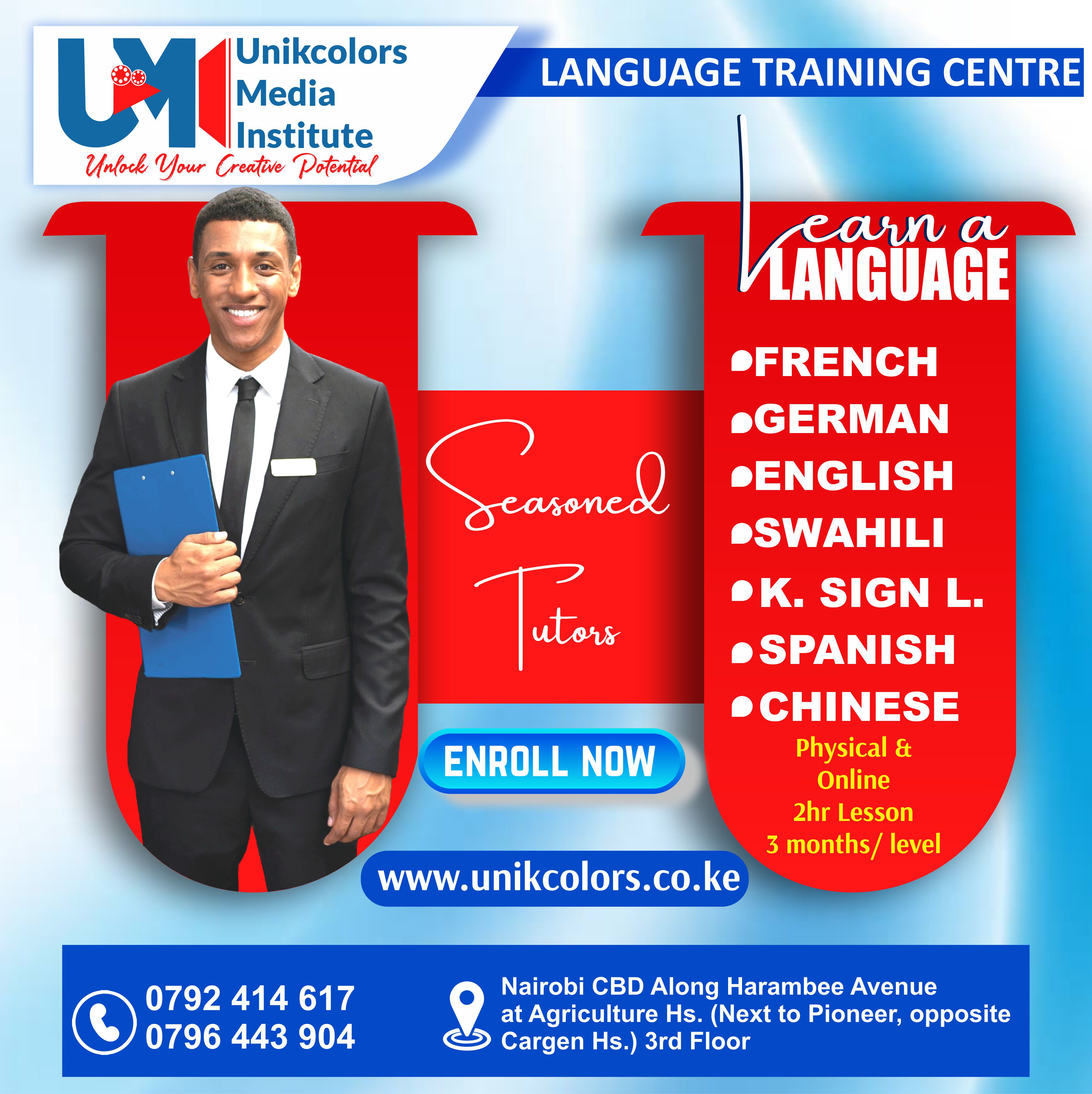 LANGUAGE TRAINING CENTRE - GERMAN | ENGLISH | FRENCH | CHINESE | SPANISH | SWAHILI | KENYA SIGN LANG